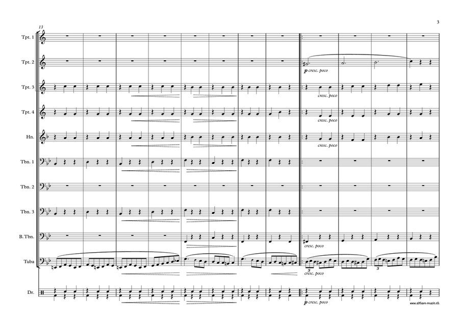 Minute Waltz for Tuba and Brass Choir Brass Ensemble scores gallery preview page 4