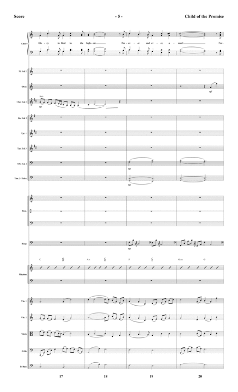 Child of the Promise - Orchestral Score and Parts Choir scores gallery preview page 7