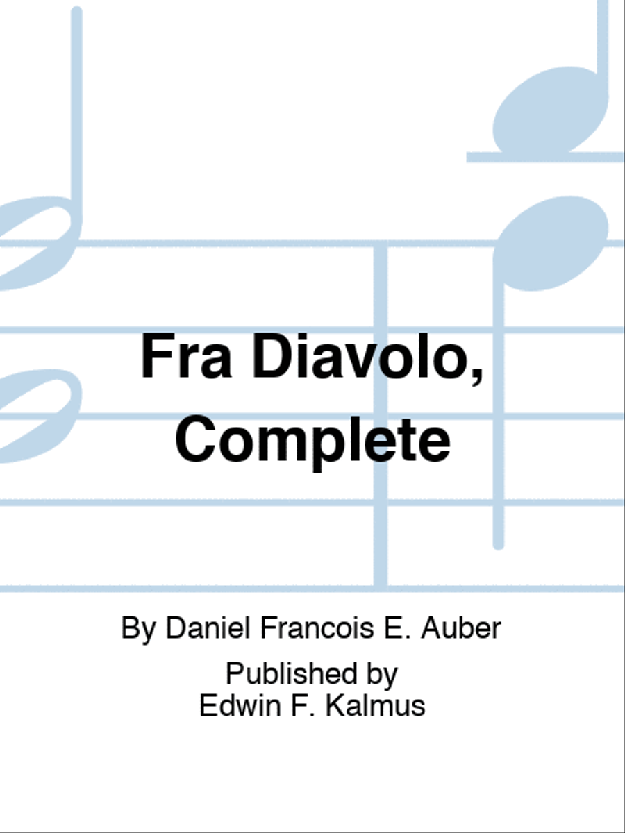 Fra Diavolo, Complete Set of Parts scores gallery preview page 1