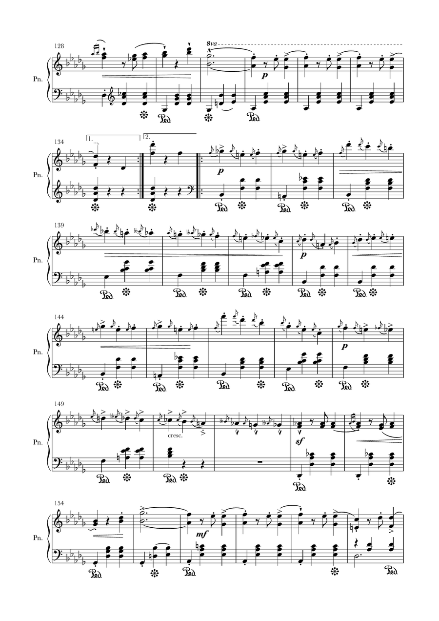 Waltz in E Flat Major. Op. 18 (Grande Valse Brillante) By Frederic Chopin. Piano Solo scores gallery preview page 6