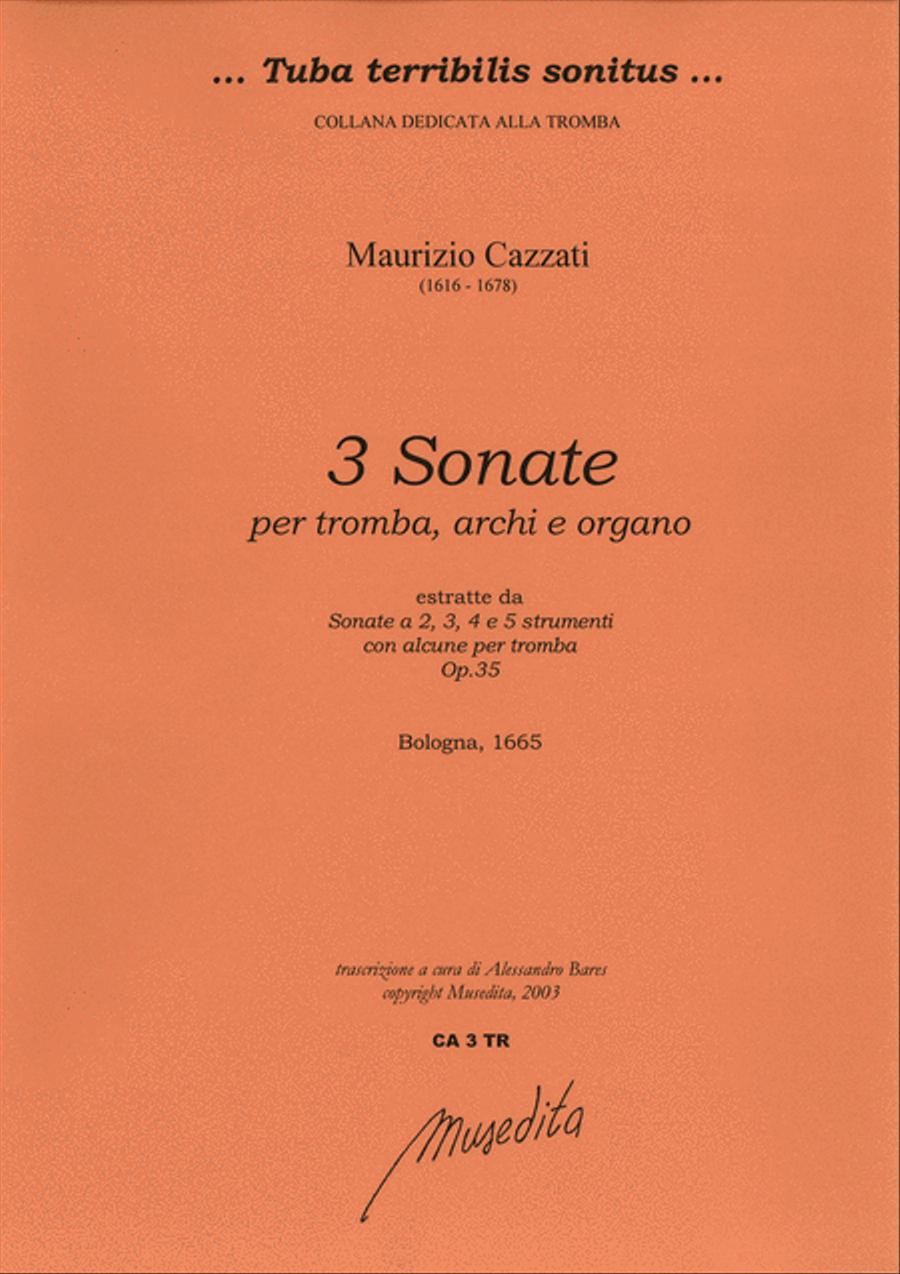 3 Sonate per tromba, archi e b.c. (Bologna, 1665) Trumpet scores gallery preview page 1