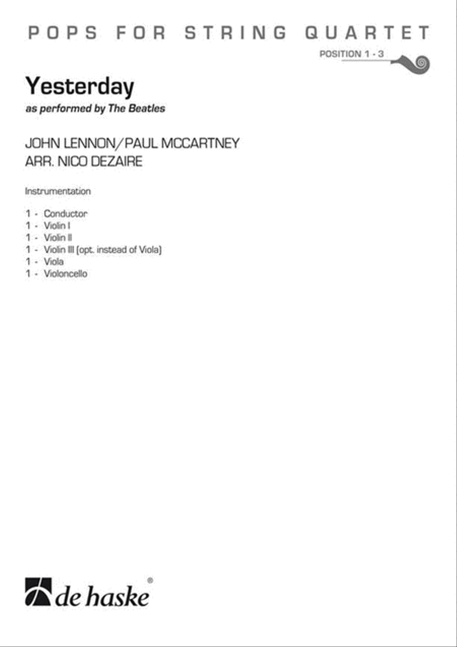 Yesterday String Quartet scores gallery preview page 2