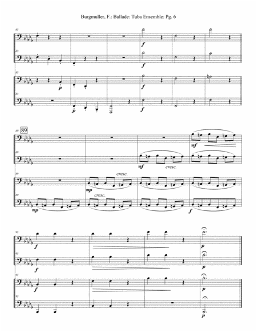 Ballade Brass Ensemble scores gallery preview page 6