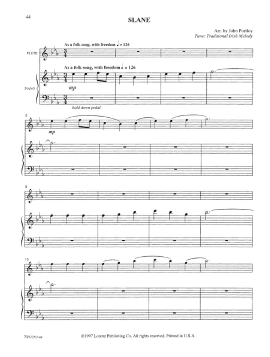 Contemporary Hymn Settings for Flute and Piano Flute Solo scores gallery preview page 24