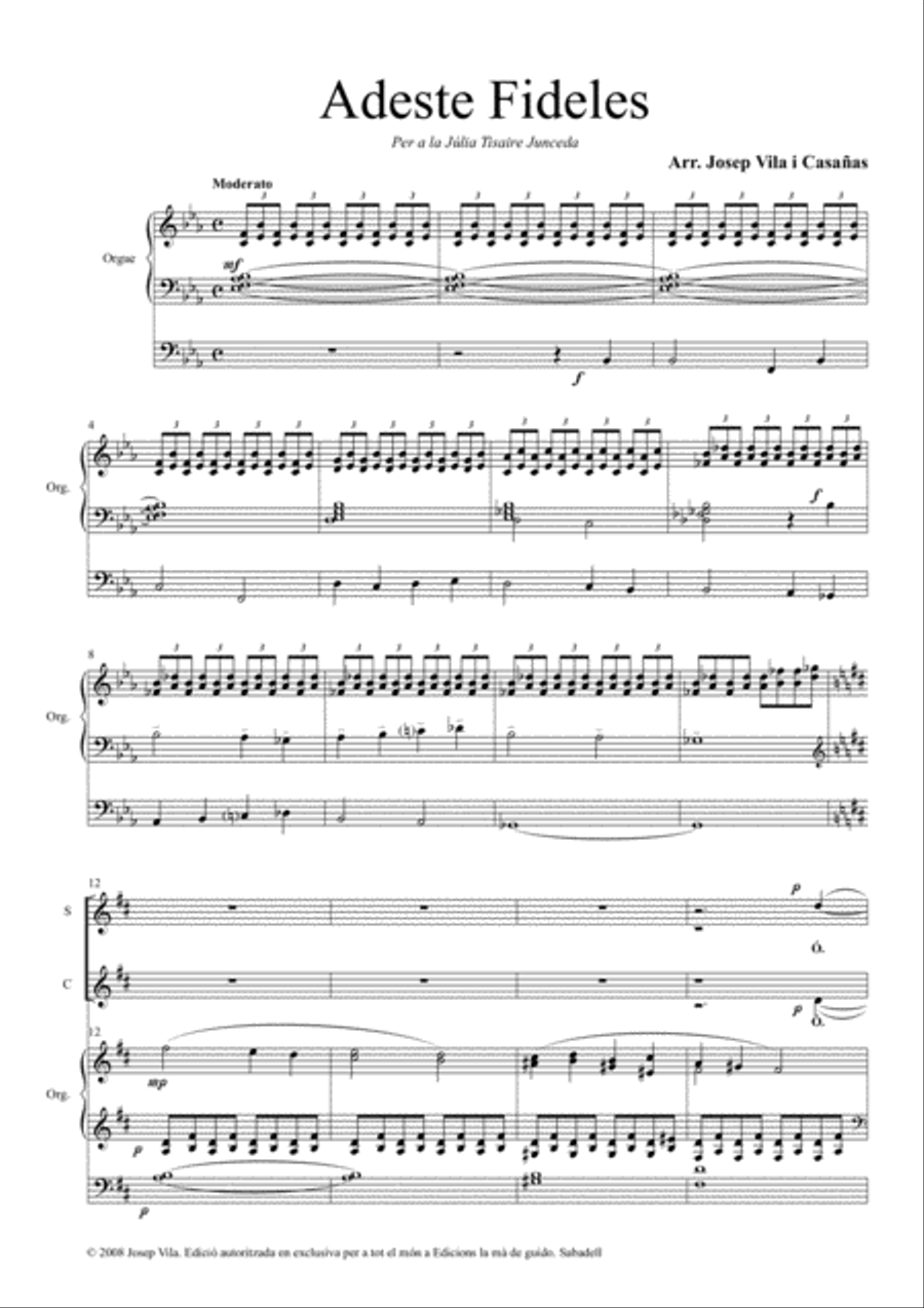 Adeste Fideles 4-Part scores gallery preview page 5