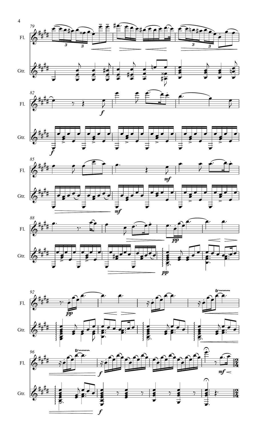L' encouragement for flute & guitar L' encouragement for flute & guitar Flute scores gallery preview page 5