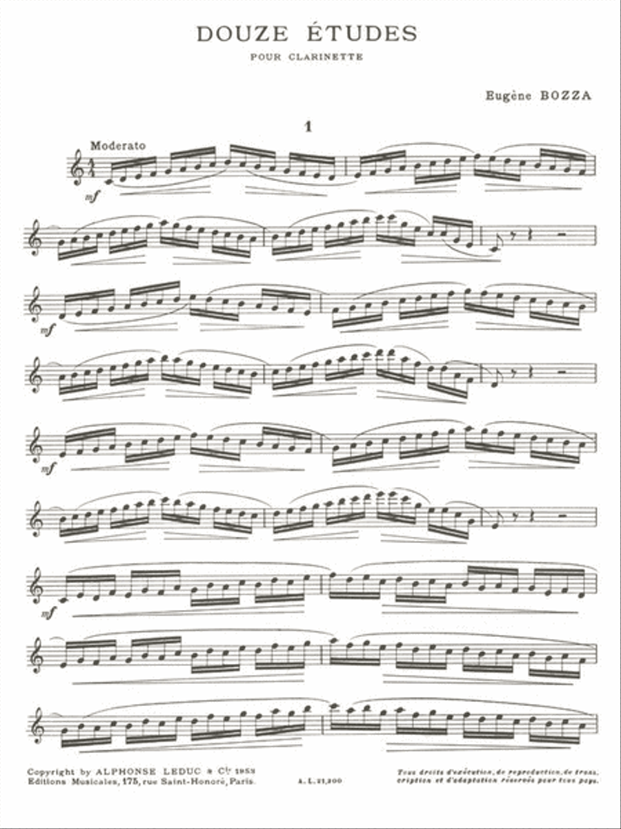 Twelve Studies (clarinet) Clarinet Solo scores gallery preview page 2