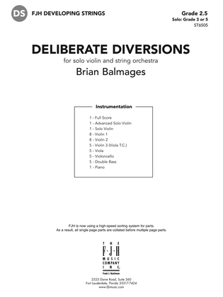 Book cover for Deliberate Diversions: Score
