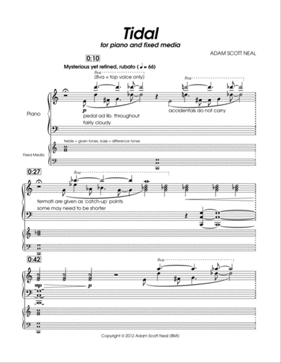 Tidal Piano Solo scores gallery preview page 5