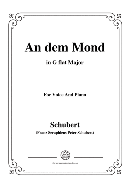 Schubert-An den Mond(To The Moon),D.468,in G flat Major,for Voice&Piano image number null
