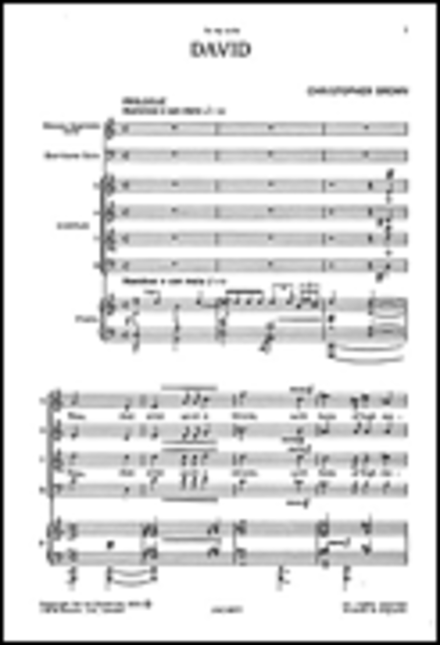 Christopher Brown: David (Vocal Score) 4-Part scores gallery preview page 1