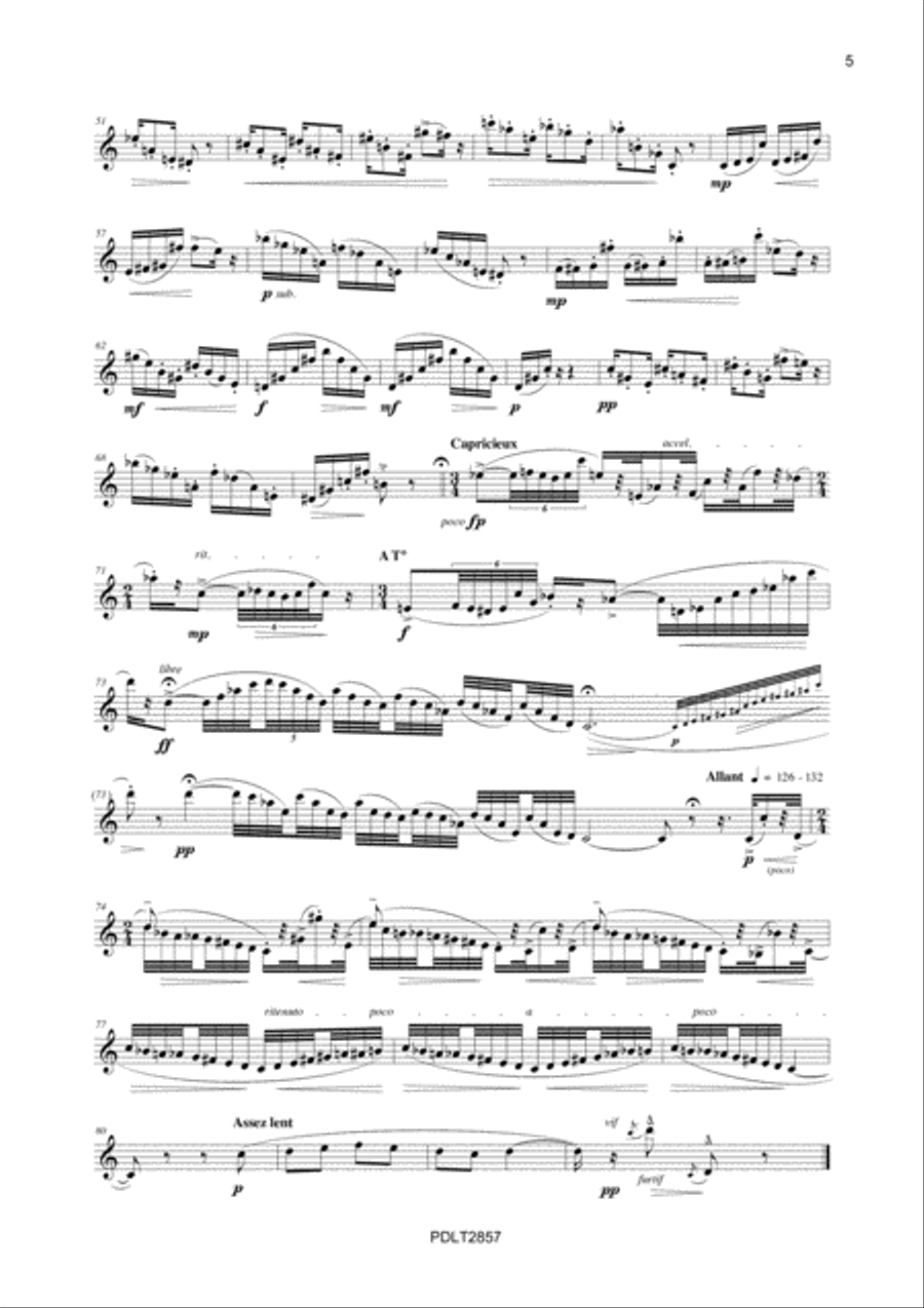 Six etudes pour hautbois solo E score by Gilles Silvestrini