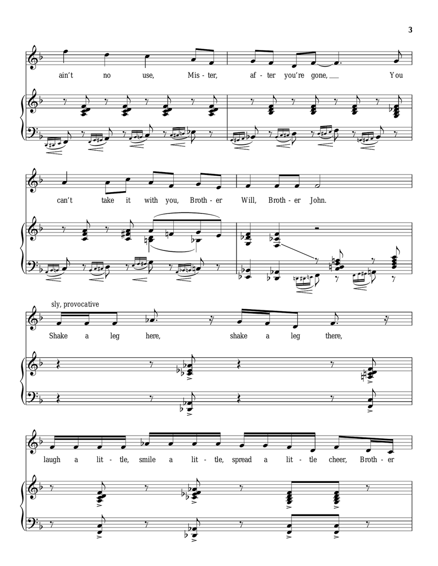 Brother Will, Brother John Piano, Vocal scores gallery preview page 3