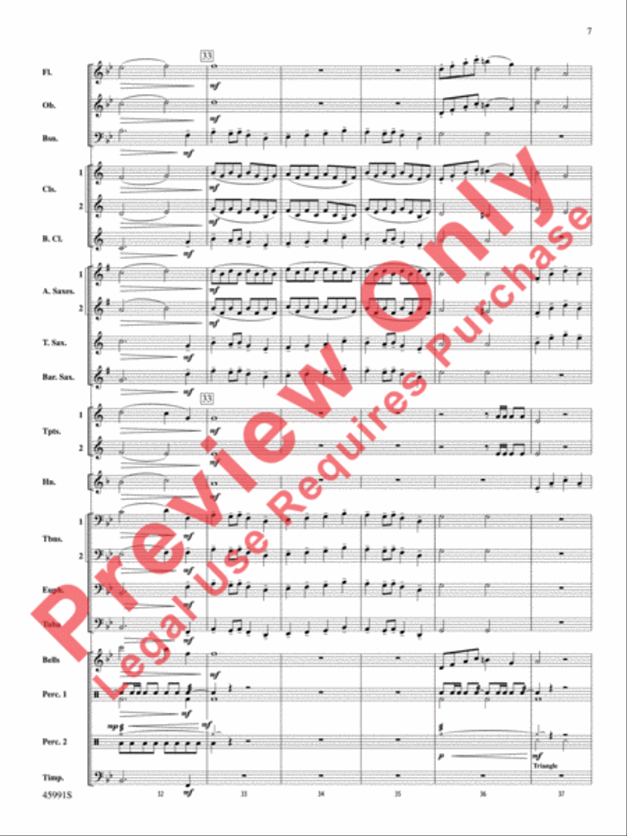 Snowfall Concert Band scores gallery preview page 8