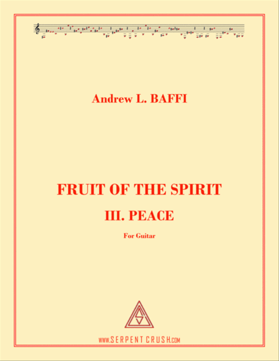 FRUIT OF THE SPIRIT: III. PEACE Guitar Tablature scores gallery preview page 1