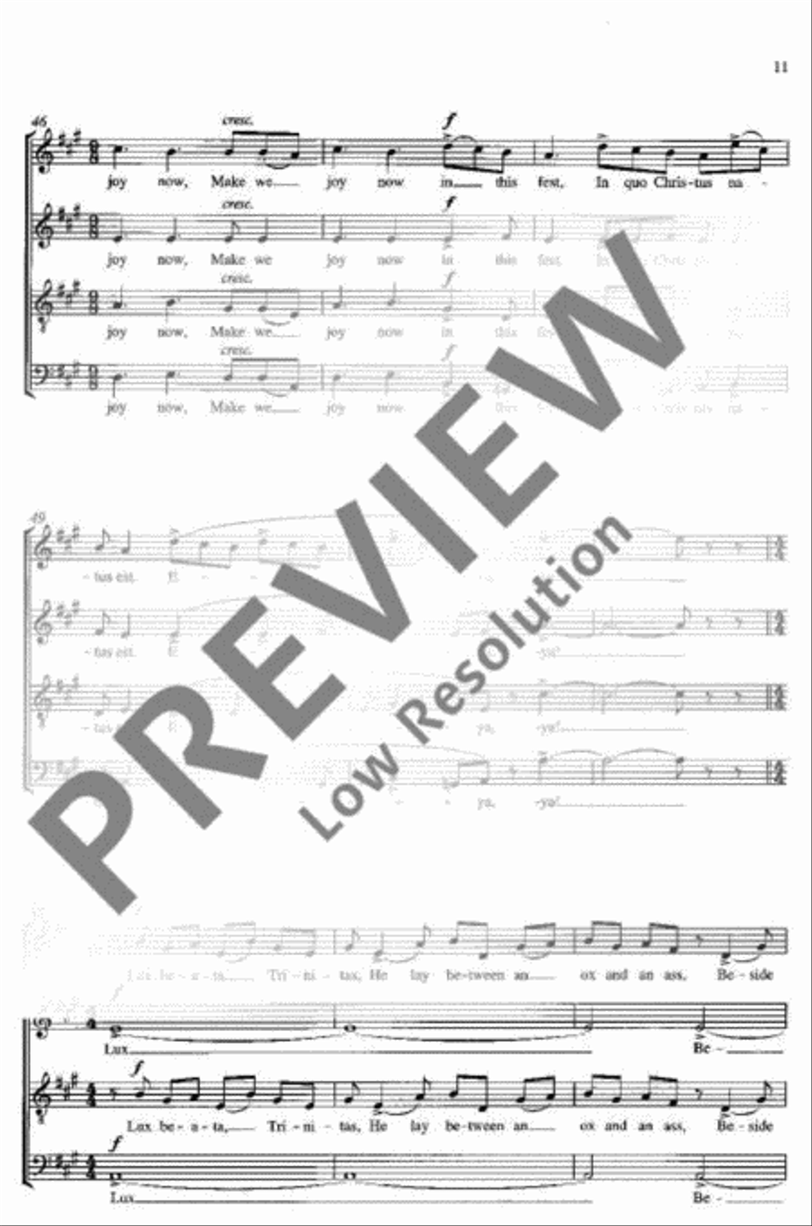 Three Carols Three Carols 4-Part scores gallery preview page 14
