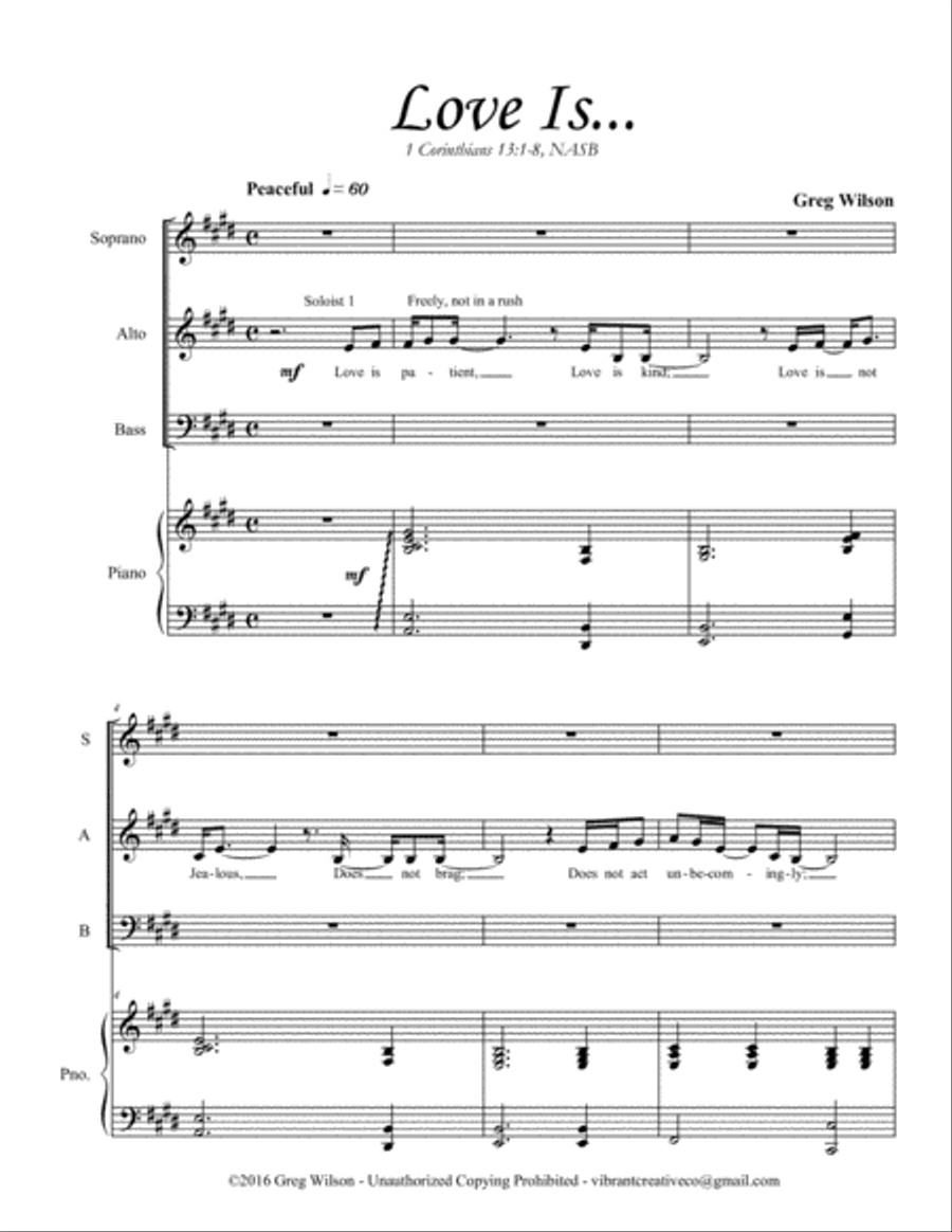Love Is... 3-Part scores gallery preview page 1