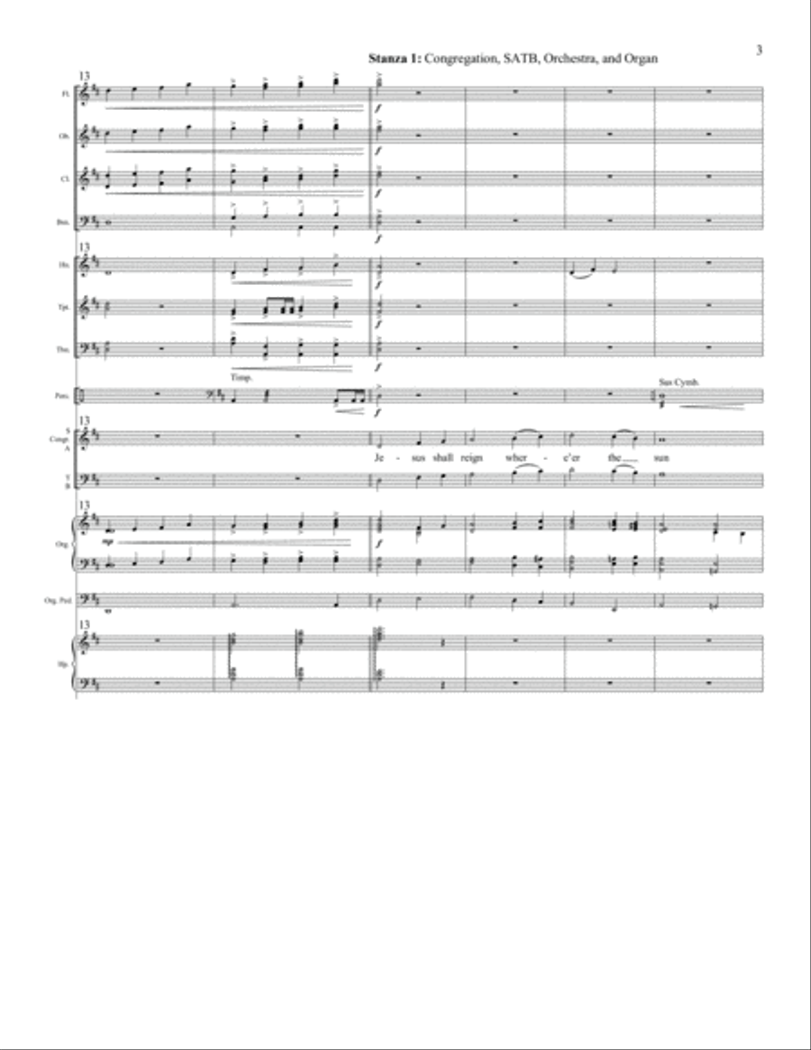 Jesus Shall Reign: Orchestra Full Orchestra scores gallery preview page 3