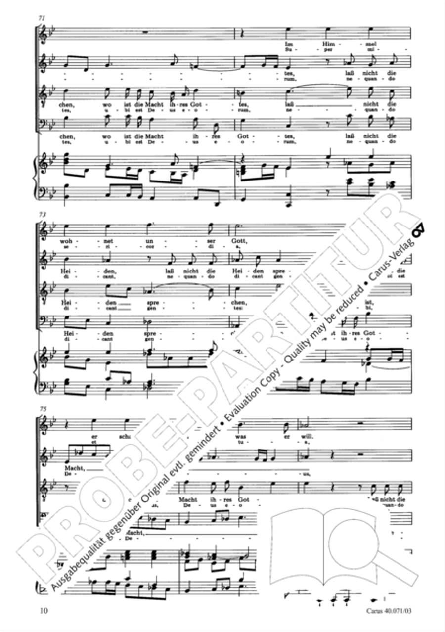 Psalm 115 (Der 115. Psalm) SSAATTBB scores gallery preview page 17