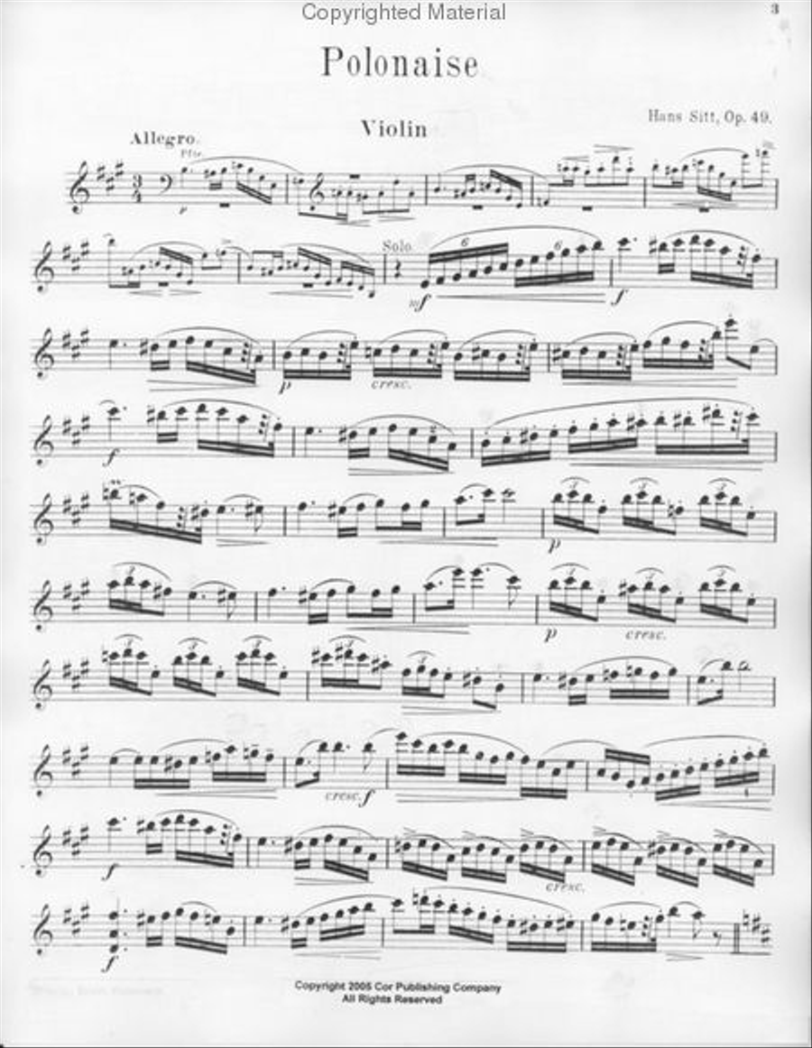 Polonaise in A Minor Violin Solo scores gallery preview page 2