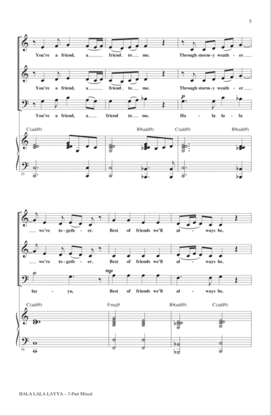Hala Lala Layya Hala Lala Layya 3-Part scores gallery preview page 3