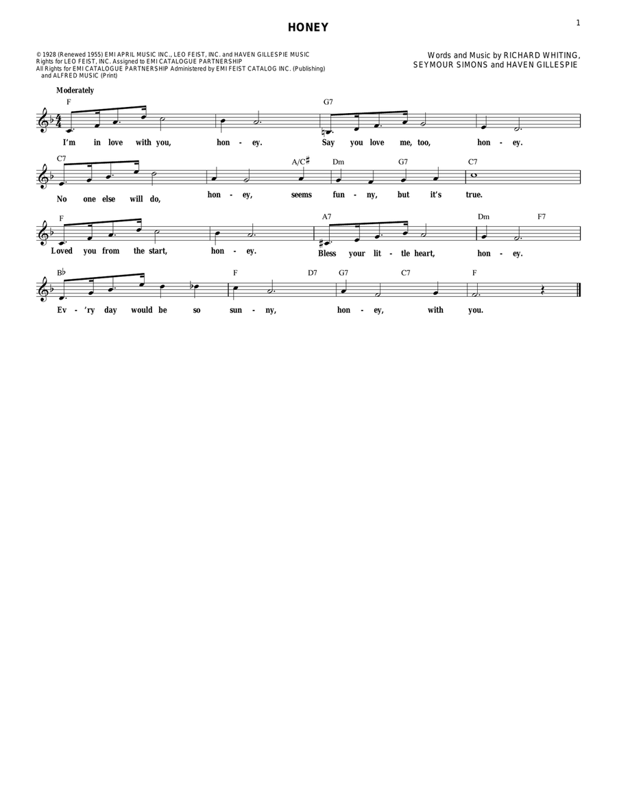 Honey Honey Guitar scores gallery preview page 1