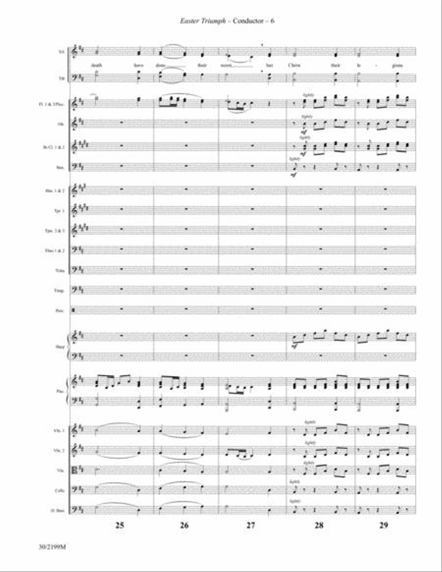 Easter Triumph - Full Orchestral Score and Parts Choir scores gallery preview page 6