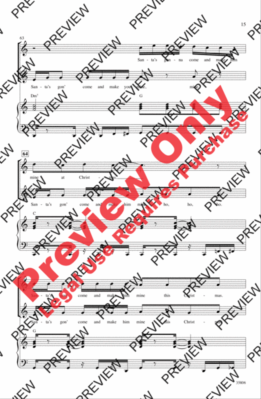 Oh Santa! Women's Choir scores gallery preview page 15