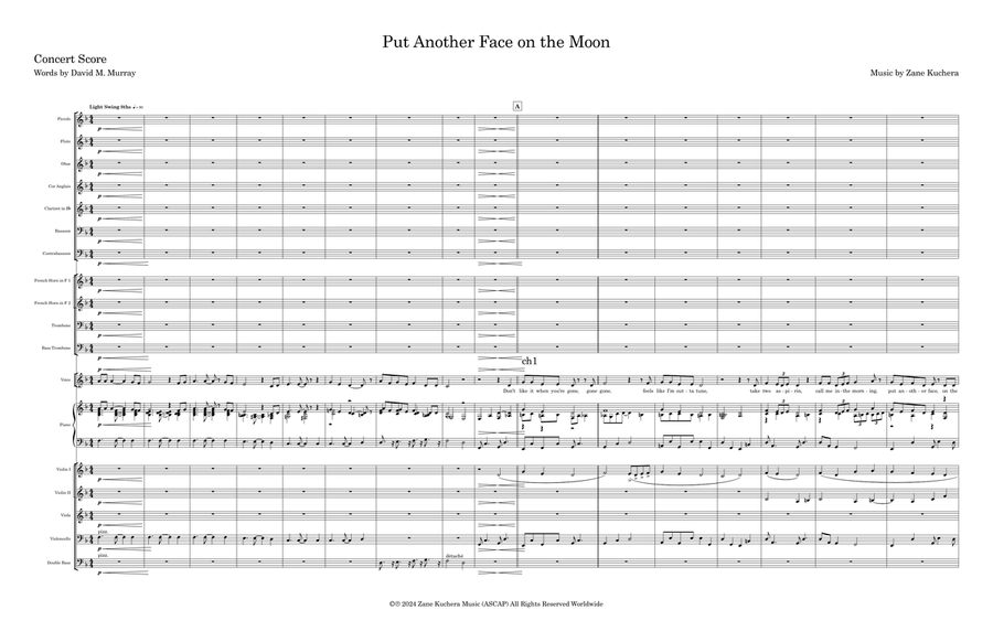 Put Another Face on the Moon (Instrumental) - Score Only Full Orchestra - Digital Sheet Music