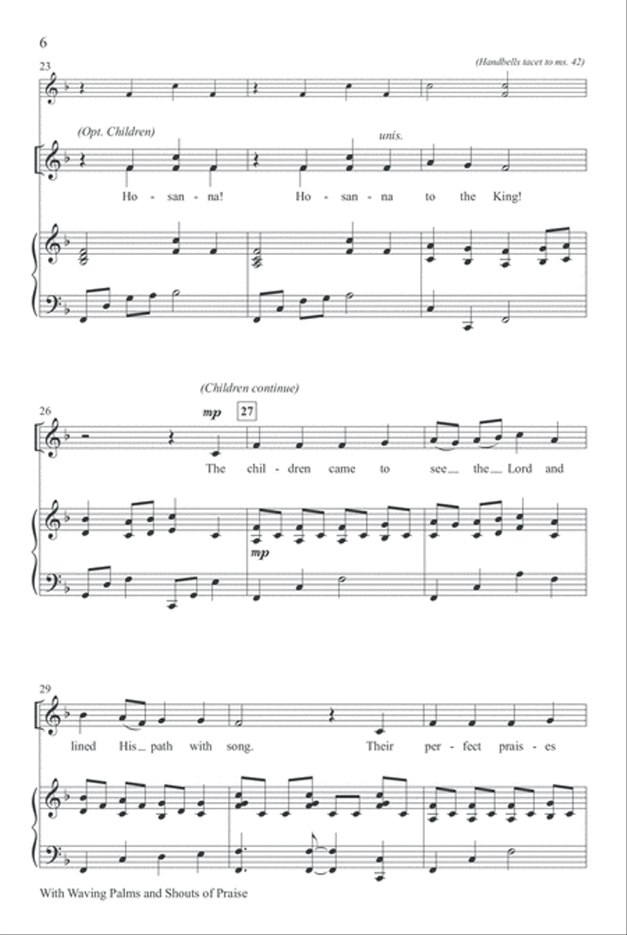 With Waving Palms and Shouts of Praise 4-Part scores gallery preview page 6