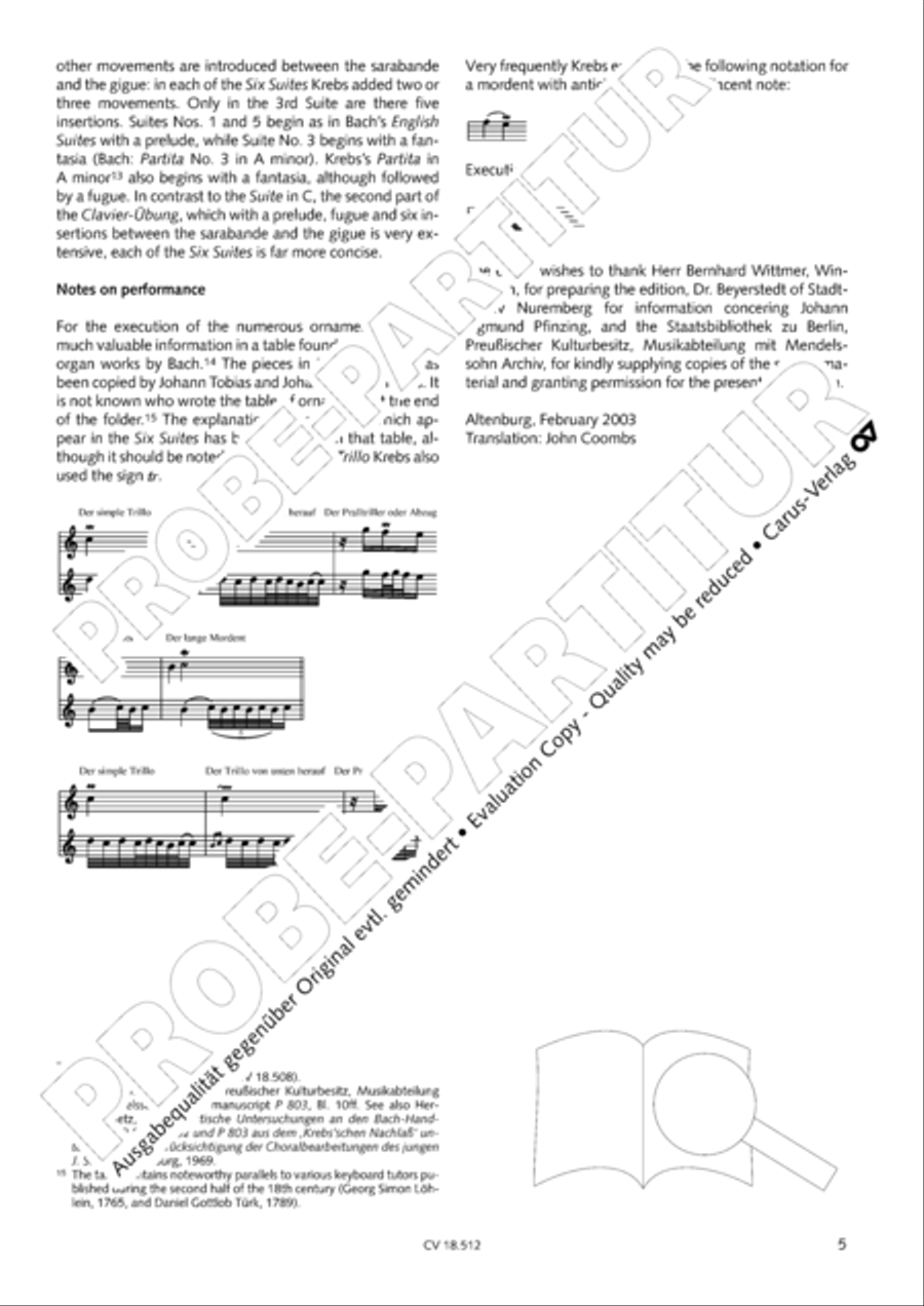 Six Suites Harpsichord scores gallery preview page 6