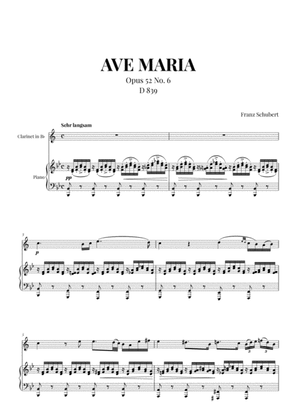 Book cover for Ave Maria (Schubert) for Clarinet and Piano
