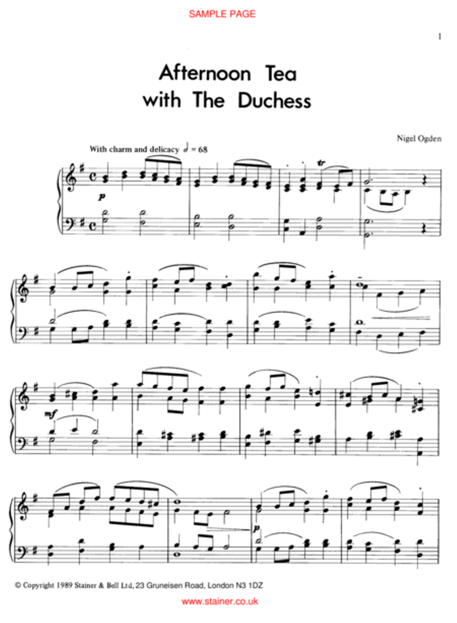 Afternoon Tea with the Duchess Organ scores gallery preview page 2