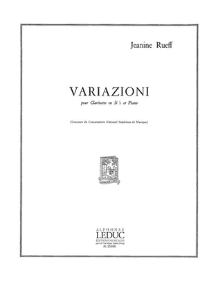 Book cover for Variazioni (clarinet & Piano)