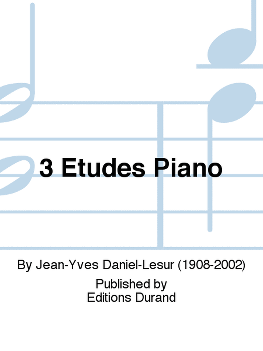 3 Etudes Piano
