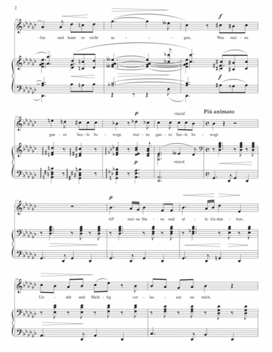 SJÖGREN: Wie soll ich's bergen, wie soll ich's tragen, Op. 12 no. 3 (transposed to G-flat major) Voice scores gallery preview page 3