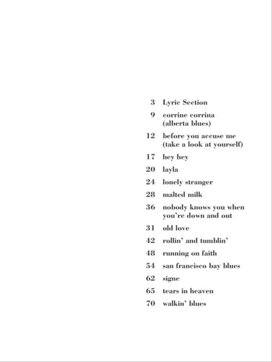 Eric Clapton – Unplugged Piano, Vocal, Guitar scores gallery preview page 3