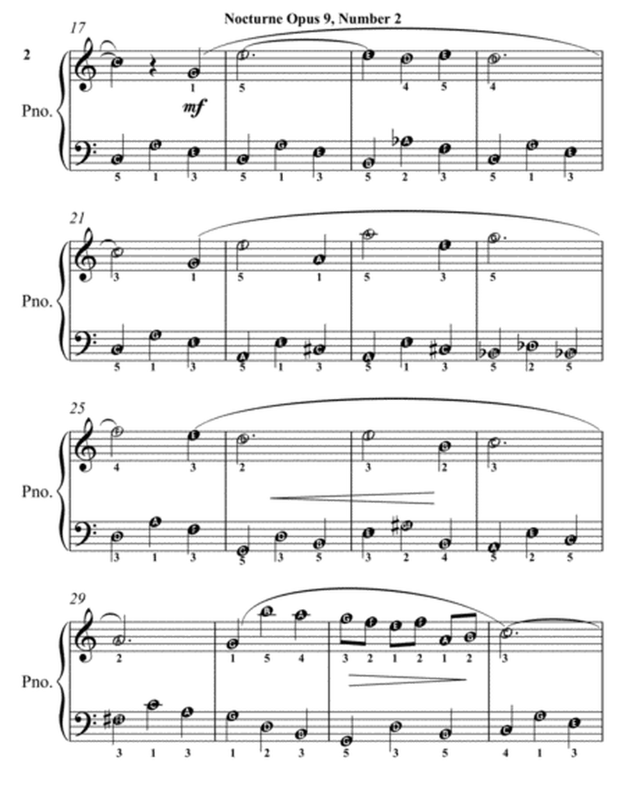 Nocturne Opus 9 Number 2 Easiest Piano Sheet Music