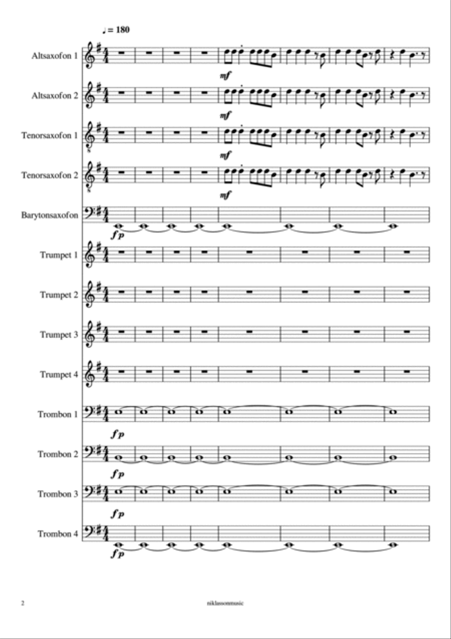 Tom Sawyer Tom Sawyer Jazz Ensemble scores gallery preview page 2