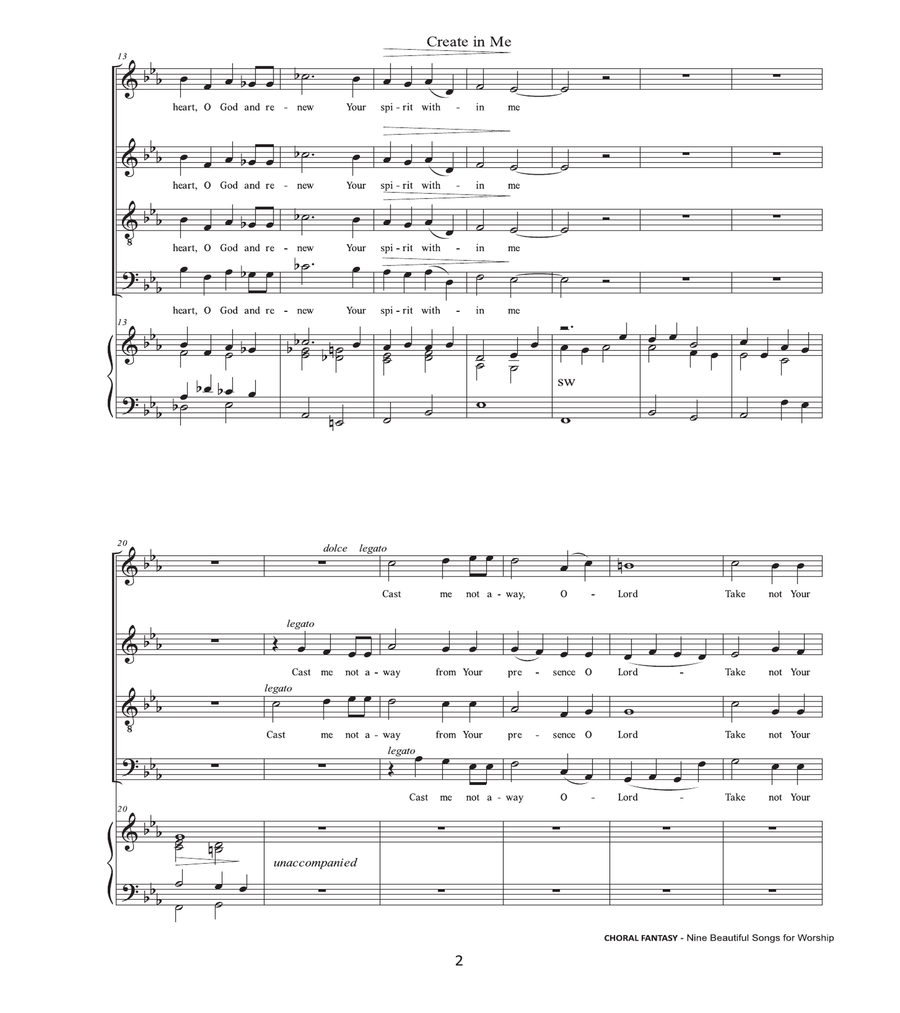 Choral Fantasy 4-Part scores gallery preview page 6