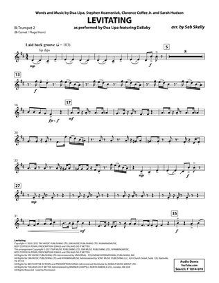 Book cover for Levitating (for Brass Quintet) (arr. Seb Skelly) - Bb Trumpet 2