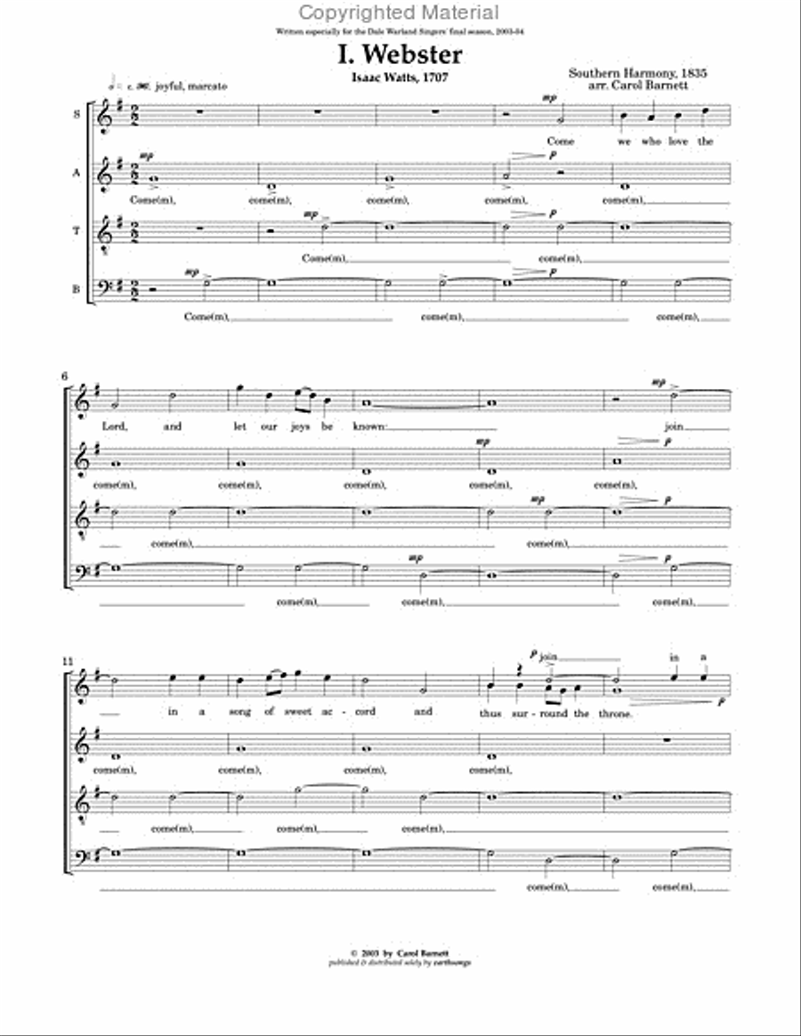 webster Choir scores gallery preview page 2