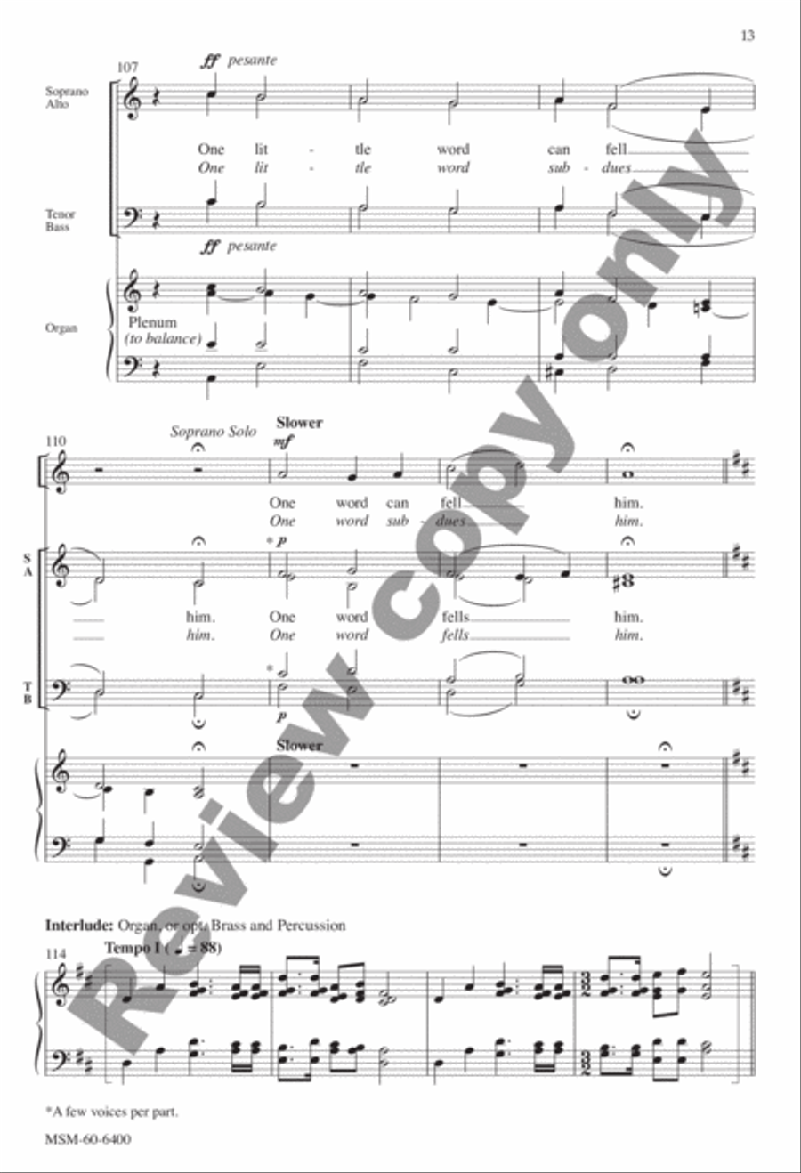 A Mighty Fortress is Our God (Rhythmic) 4-Part scores gallery preview page 13
