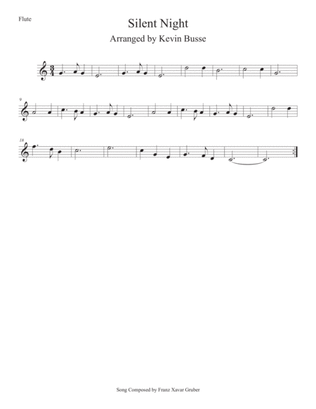 Silent Night (Easy key of C) Flute