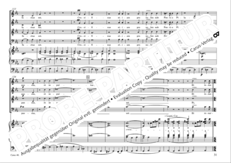 Missa sacra C Minor 4-Part scores gallery preview page 32