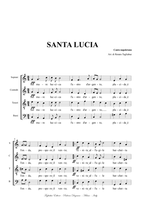 SANTA LUCIA - Neapolitan song - Arr. for SATB Choir