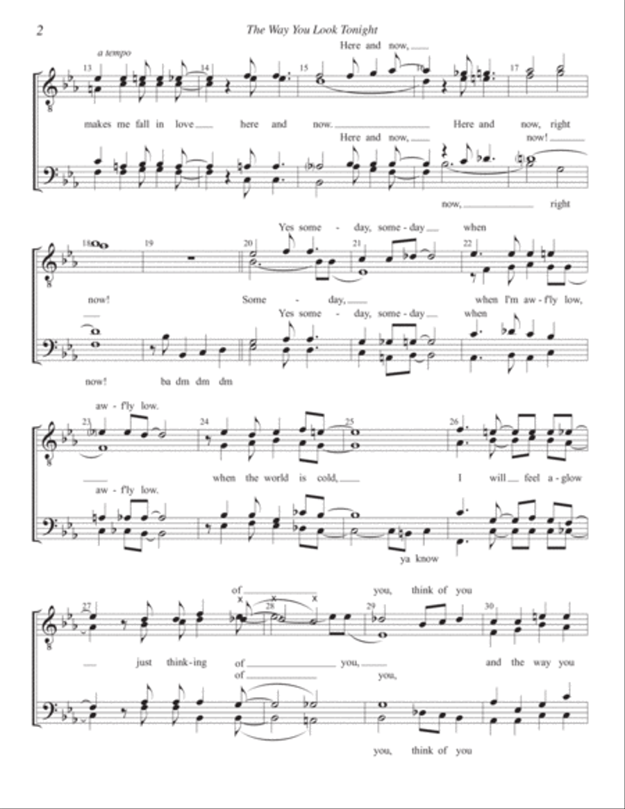 The Way You Look Tonight Small Ensemble scores gallery preview page 2