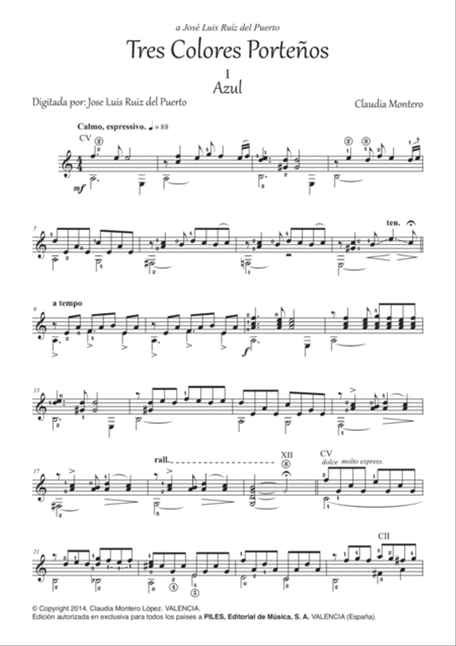 Tres Colores Portenos Guitar scores gallery preview page 2