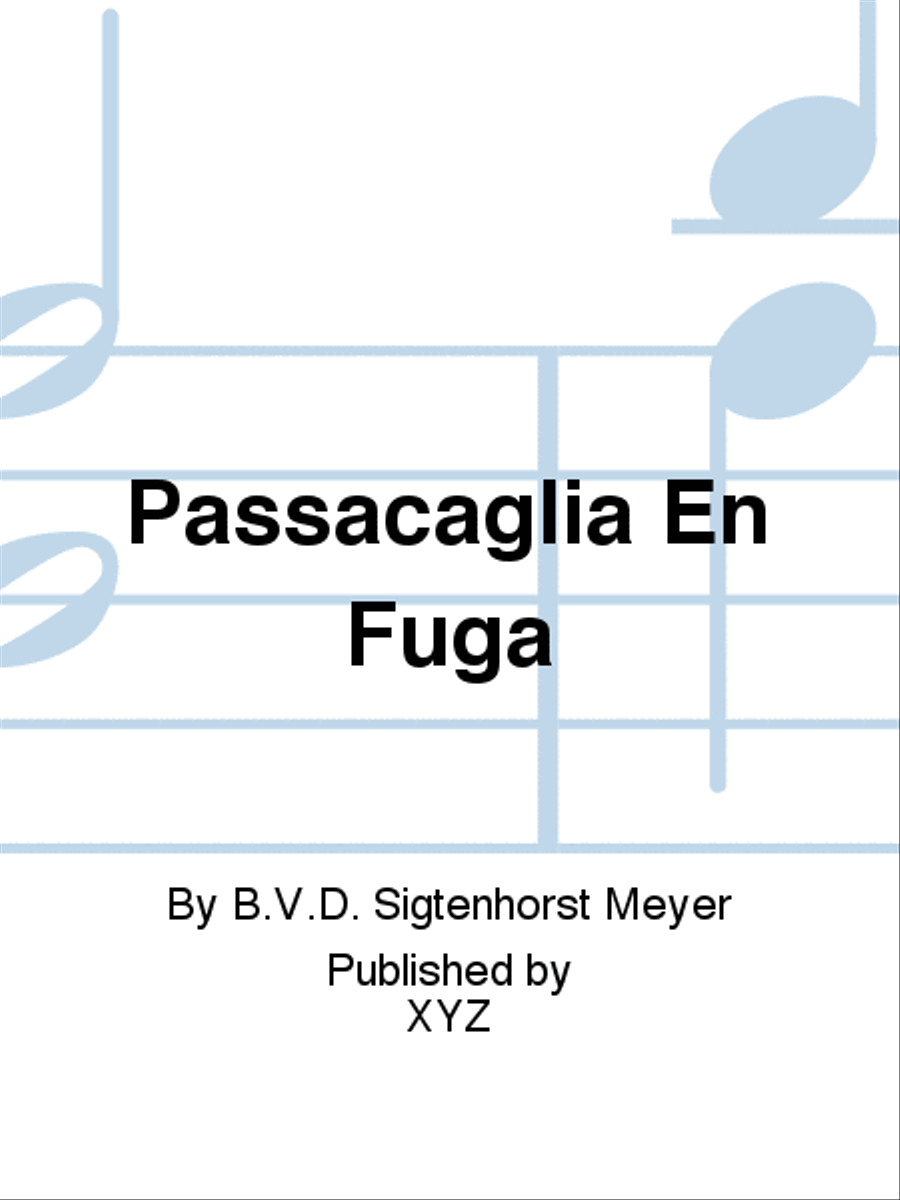 Passacaglia En Fuga Organ scores gallery preview page 1