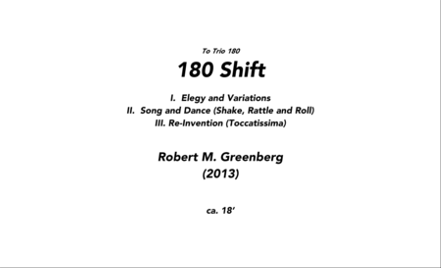 180 Shift for piano trio Piano Trio scores gallery preview page 1